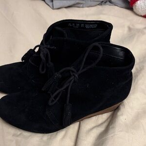 Dr. Scholl's Black Suede Ankle Booties